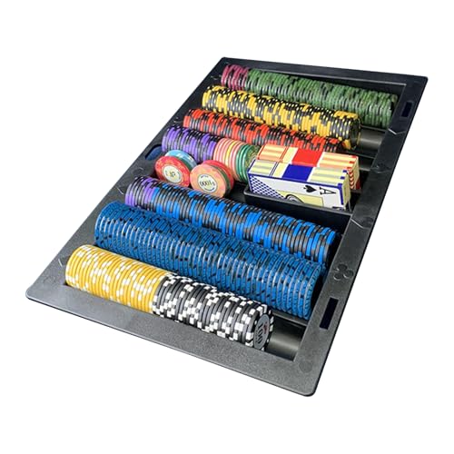 Genérico Pokerchip-Halter, Poker-Chip-Tablett, Rack von | Tisch-Organisations-Inhaber für ein effizientes Spiel für das CAS von Genérico