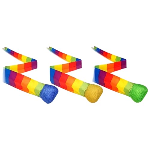 Genérico Regenbogen-Spielbälle, 3 Bälle mit Regenbogenschwanz, buntes Freizeitspielzeug, zum Werfen und Fangen für Kinder und Erwachsene im Freien, Innenbereich, Strandpark Genérico Regenbogen-Spielbälle, 3 Bälle mit Regenbogenschwanz, buntes Freizeitspielzeug, zum Werfen und Fangen für Kinder und Erwachsene im Freien, Innenbereich, Strandpark von Genérico