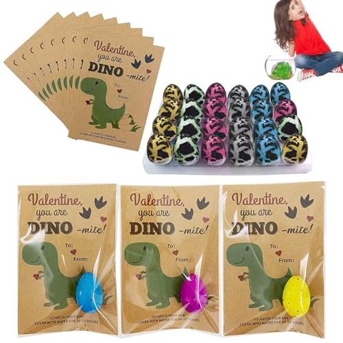 Genérico Schlüpfeierspielzeug, 24 Packungen, Zuchtspielzeug, Dinosaurier-Ei, magisches Kultur-Ei, das im Wasser schlüpft, Valentinstag, Party, Geschenk Genérico Schlüpfeierspielzeug, 24 Packungen, Zuchtspielzeug, Dinosaurier-Ei, magisches Kultur-Ei, das im Wasser schlüpft, Valentinstag, Party, Geschenk von Genérico