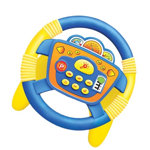 Genérico Simulated Steering Wheel, Cartoon Realistic Simulated Driving Toy, Tragbares Early Education Toys, Pretend Driving Toys zur Förderung der Phantasie Genérico Simulated Steering Wheel, Cartoon Realistic Simulated Driving Toy, Tragbares Early Education Toys, Pretend Driving Toys zur Förderung der Phantasie von Genérico