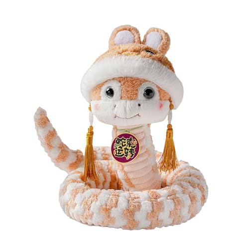 Genérico Snake Snake Plush, Silvesterpuppe, Jahr, Snake-Maskottchen, Plush Snake, Link Lucky Chinese New Year Dekoration, Snake New Year Toy for Home Decoration, Neujahr und haltbar von Genérico