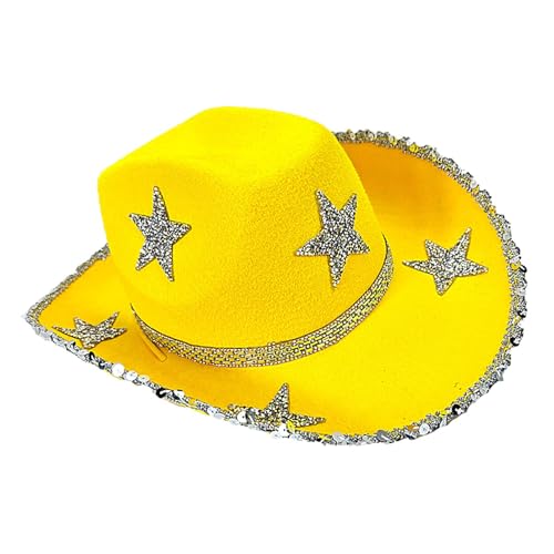 Genérico Sternhut – Bling-Hüte | Filz-Sternhut für Damen | Cowgirl-Hut für Damen mit Strasssteinen | Halloween-Kostüm von Genérico