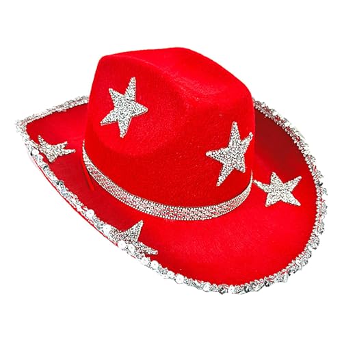 Genérico Sternhut – Bling-Hüte | Filz-Sternhut für Damen | Cowgirl-Hut für Damen mit Strasssteinen | Halloween-Kostüm von Genérico