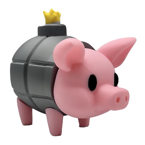 Genérico Svinino Bombondino - bewegliche XL Brainrot Italian Memes Figur 13 x 11 cm - Schweinchen Sammelpumpe - Charakter der Brainrot Memes Italian Memes - Kollektion Tung Tung von Genérico