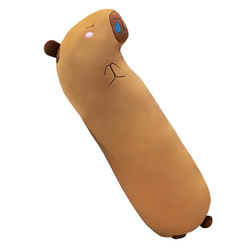 Genérico Tier gefüllt mit Capybara, weich, Puppe | Tragbares langes Klemmkissen mit entzückendem Cartoon-Design, niedlicher Körper aus Capybara Feing für Kinder von Genérico