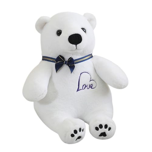 Genérico White Polar Bear Plush | Valentine Plush Animal Bear - Funny Cuddle Animal Fehle Feing für Kinder Travel Companion Genérico White Polar Bear Plush | Valentine Plush Animal Bear - Funny Cuddle Animal Fehle Feing für Kinder Travel Companion von Genérico