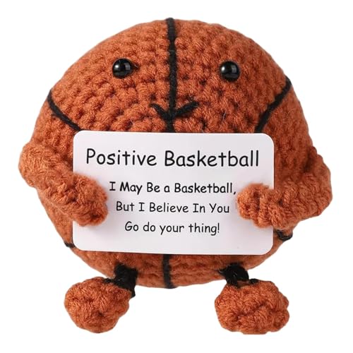 Gewebte Puppe – emotionale Unterstützung | positive Häkeltiere | lustiges und lustiges Stricktier-Spielzeug mit Atemkarte, Geschenke für Basketball, Positive Dekoration Gewebte Puppe – emotionale Unterstützung | positive Häkeltiere | lustiges und lustiges Stricktier-Spielzeug mit Atemkarte, Geschenke für Basketball, Positive Dekoration von Genérico
