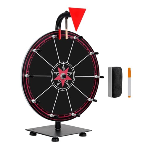 Gira La Ganar s - Tragbares, abnehmbares Schwenkrad, -Halterung, 30,5 cm (12 Zoll), Markierung und Radiergummi, trocken abwischbar, 10 Spielautomaten, Glücksrad von Genérico