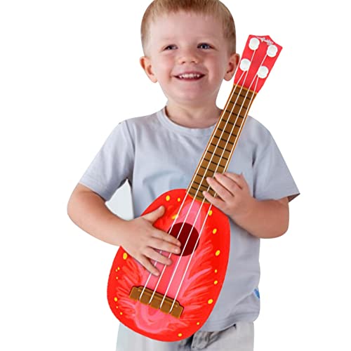 Gitarre in Fruchtform, Ukulele für Kinder, Obst-Ukulele, Kid Anfänger, Hawaii, Kinder, Musikspielzeug für Kleinkinder und Mädchen (Erdbeere, Wassermelone, Orange, Kiwi) von Genérico