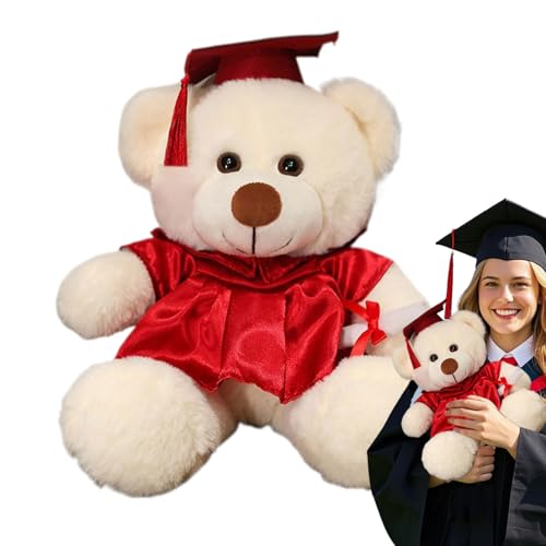 Graduation Plush Bear - Entzückendes Plüschtier mit Abschlusskappe und Morgenmantel | Weiches Huggable Souvenirspielzeug für Absolventen, Kinder, Freunde und Familie - süßes Erinnerungsgeschenk für Graduation Plush Bear - Entzückendes Plüschtier mit Abschlusskappe und Morgenmantel | Weiches Huggable Souvenirspielzeug für Absolventen, Kinder, Freunde und Familie - süßes Erinnerungsgeschenk für von Genérico
