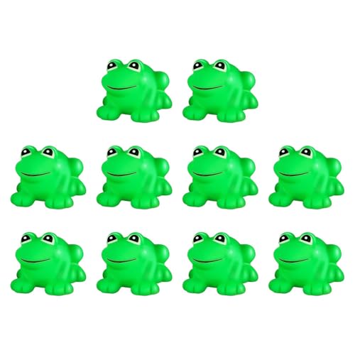 Gummi-Frösche, Badespielzeug aus Gummi, niedliche Figuren mit grünen Fröschen, Babyparty, Quietscher und schwimmender , Badespielzeug, 10 Stück Gummi-Frösche, Badespielzeug aus Gummi, niedliche Figuren mit grünen Fröschen, Babyparty, Quietscher und schwimmender , Badespielzeug, 10 Stück von Genérico