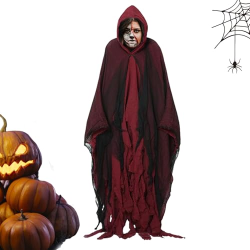 Halloween Mittelalterliches Cloak - Halloween-Kostüm für Erwachsene, mit Kapuze, mittelalterlicher Umhang, Spukhäuser, Horror-Umhang, Renaissance-Umhang für Schulperformance, Fotografie Halloween Mittelalterliches Cloak - Halloween-Kostüm für Erwachsene, mit Kapuze, mittelalterlicher Umhang, Spukhäuser, Horror-Umhang, Renaissance-Umhang für Schulperformance, Fotografie von Genérico