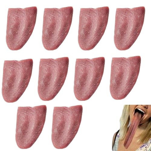 Halloween Prank Tongue Set - 10 Stück Realistische Fake Tongues | Scary Gag Props für Pranks & Cosplay | Horrific Rubber Tongue Toys für Halloween, Kostümpartys und April Fool's Day Halloween Prank Tongue Set - 10 Stück Realistische Fake Tongues | Scary Gag Props für Pranks & Cosplay | Horrific Rubber Tongue Toys für Halloween, Kostümpartys und April Fool's Day von Genérico