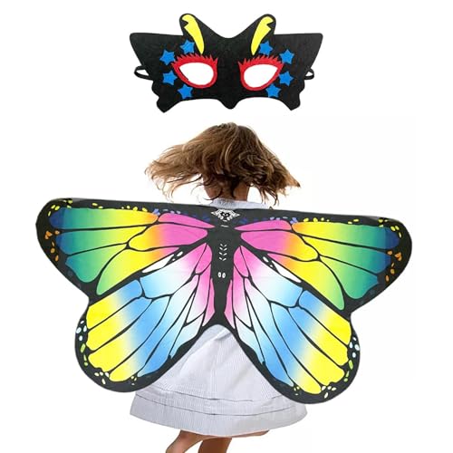 Halloween-Schmetterlings-Kostüm - Gesichtsbedeckungsflügel, Festivalumhang, für Kinderpartys, Theateraufführungen, Theateraufführungen, Spaß im Freien. von Genérico