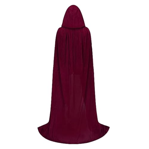 Halloween-Umhang mit Kapuze, Umhang mit Kapuze für Erwachsene, Cosplay-Umhang aus Samt in voller Länge, überzeugendes Hexenkostüm, Cosplay, Unisex, für Halloween-Umhang mit Kapuze, Umhang mit Kapuze für Erwachsene, Cosplay-Umhang aus Samt in voller Länge, überzeugendes Hexenkostüm, Cosplay, Unisex, für von Genérico