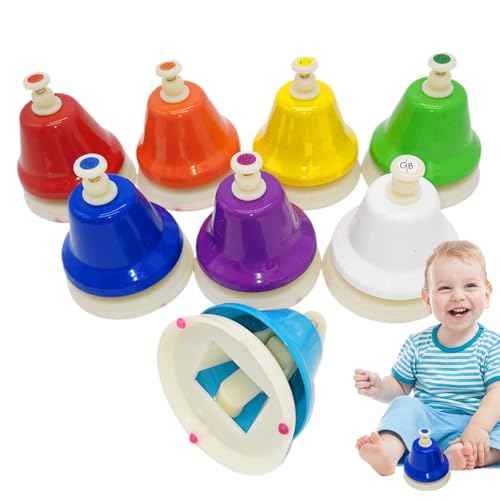 Handglockenset, Handglocken für Kinder, buntes Lernmaterial, pädagogische Musik für Kleinkinder, Handglockenspiel, Schreibtischglocken, Handglocken für Handglockenset, Handglocken für Kinder, buntes Lernmaterial, pädagogische Musik für Kleinkinder, Handglockenspiel, Schreibtischglocken, Handglocken für von Genérico