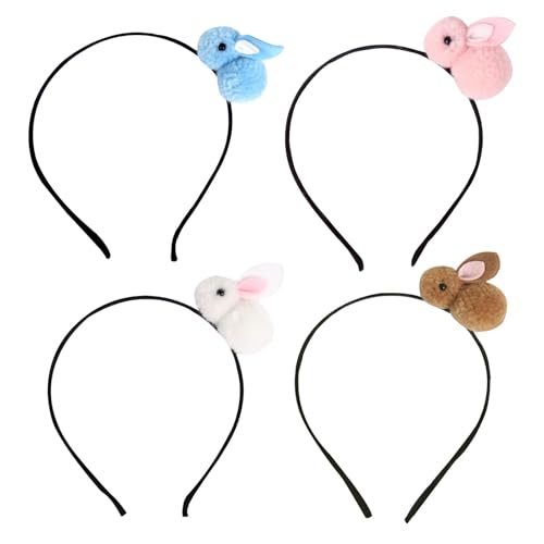 Hasen-Haarbänder, Hasenhaarreifen, 4 x niedliche Mützen mit Hasenkopf, Filz-Kostüm, Kaninchen, Boppers, Haar-Zubehör für Frauen, Mädchen und Hasen-Haarbänder, Hasenhaarreifen, 4 x niedliche Mützen mit Hasenkopf, Filz-Kostüm, Kaninchen, Boppers, Haar-Zubehör für Frauen, Mädchen und von Genérico