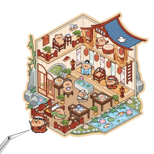 Hausaufkleber, Aufkleberszene, Miniatur-Szenenaufkleber, Cartoon-Miniatur-Szenenlandschaftsaufkleber, Aufkleber Hausszene für und Mädchen Hausaufkleber, Aufkleberszene, Miniatur-Szenenaufkleber, Cartoon-Miniatur-Szenenlandschaftsaufkleber, Aufkleber Hausszene für und Mädchen von Genérico