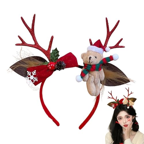 Hirschgeweih-Stirnband – Weihnachts-Kostüm-Zubehör, bequemes Cosplay-Haar | realistische Plüschvorhen mit verstellbarem Kopfband, sicheres und leichtes Design für Weihnachtsveranstaltungen, Kinder Hirschgeweih-Stirnband – Weihnachts-Kostüm-Zubehör, bequemes Cosplay-Haar | realistische Plüschvorhen mit verstellbarem Kopfband, sicheres und leichtes Design für Weihnachtsveranstaltungen, Kinder von Genérico