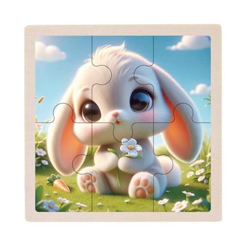 Holzpuzzle aus Kaninchenholz, niedliches Kaninchenpuzzle, kreatives Brettspiel, Hasenpuzzle, Holzpuzzle in Tierform für Kinder, Mädchen, Zuhause, Auto Holzpuzzle aus Kaninchenholz, niedliches Kaninchenpuzzle, kreatives Brettspiel, Hasenpuzzle, Holzpuzzle in Tierform für Kinder, Mädchen, Zuhause, Auto von Genérico