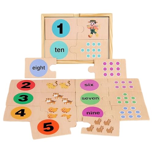 Holzpuzzle für Kinder 1-3, Zählen von Spielzeug für Kinder 1-3 – Wald pädagogische Zahlenpuzzle – bunte Vorschule Lernaktivitäten für Kindergartenzentren Holzpuzzle für Kinder 1-3, Zählen von Spielzeug für Kinder 1-3 – Wald pädagogische Zahlenpuzzle – bunte Vorschule Lernaktivitäten für Kindergartenzentren von Genérico