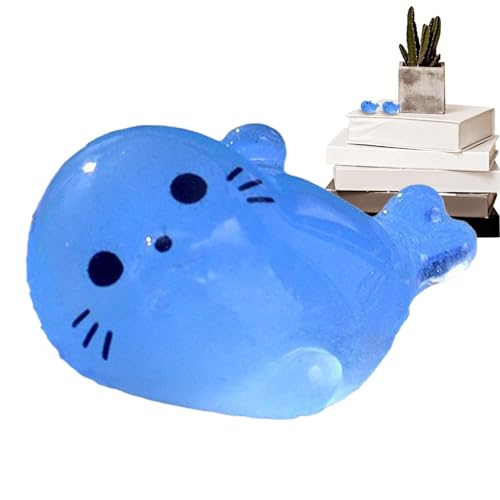 Im Dunkeln leuchtende Tiere, Dekoration aus dunklem Delfinharz, Tierfiguren aus Kunstharz, Miniatur-Aquarium, kleine Robbe, niedliche Miniaturfiguren mit Siegel von Genérico