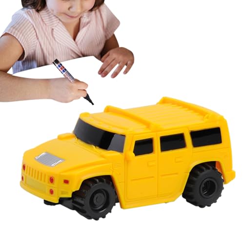 Induktionsauto für Kinder: Bauwagen mit schwarzer Linienerkennung, interaktiver sensorischer Fahrzeugschaft | Schreiben von Lernspielzeug mit Induktion, Autos für den von Genérico