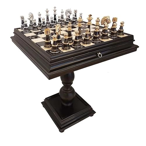 Ital famous Chess BlackTable with Staunton XL Fantasy Style von Genérico