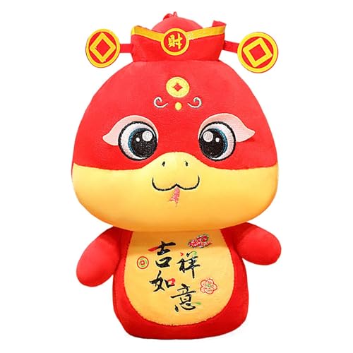 Jahr der Plüschschlange, chinesische Schlangentiere, Plüschtier, Schlange des Gottes des Reichtums, Plüsch-Rucksack-Anhänger für Kinder und Jahr der Plüschschlange, chinesische Schlangentiere, Plüschtier, Schlange des Gottes des Reichtums, Plüsch-Rucksack-Anhänger für Kinder und von Genérico