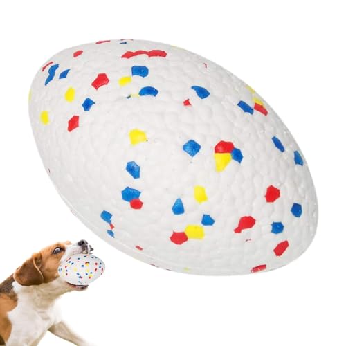 Kauspielzeug für Hunde, Kaubälle für Welpen, Quietsch-Fußball-Suche aus Gummi, langlebig, leicht zu reinigen, interaktiver Kauspielball für Suchspiele und Spiele Kauspielzeug für Hunde, Kaubälle für Welpen, Quietsch-Fußball-Suche aus Gummi, langlebig, leicht zu reinigen, interaktiver Kauspielball für Suchspiele und Spiele von Genérico