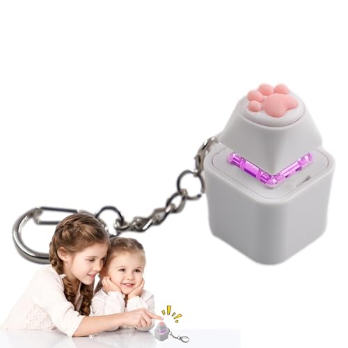 Key Fidget Toy Creative Fidget Toy Key Fidget Gadget Tragbare Mood Booster Bunte Fidget Schlüsselanhänger Fingerhalter zur Entspannung, helles und neuartiges lustiges Büroschreibtisch L von Genérico