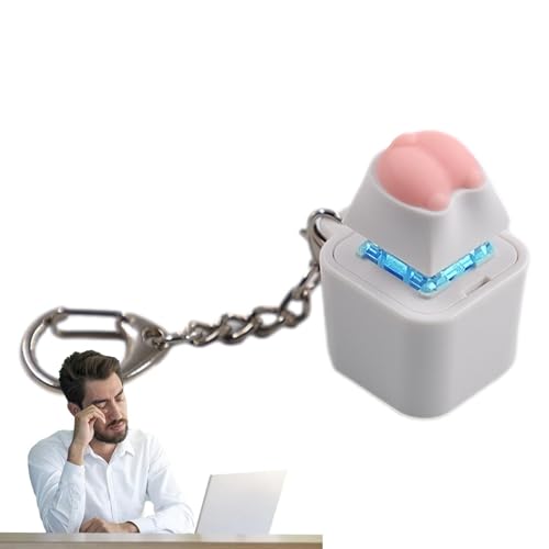 Key Fidget Toy Creative Fidget Toy Key Fidget Gadget Tragbare Mood Booster Bunte Fidget Schlüsselanhänger Fingerhalter zur Entspannung, helles und neuartiges lustiges Büroschreibtisch L von Genérico