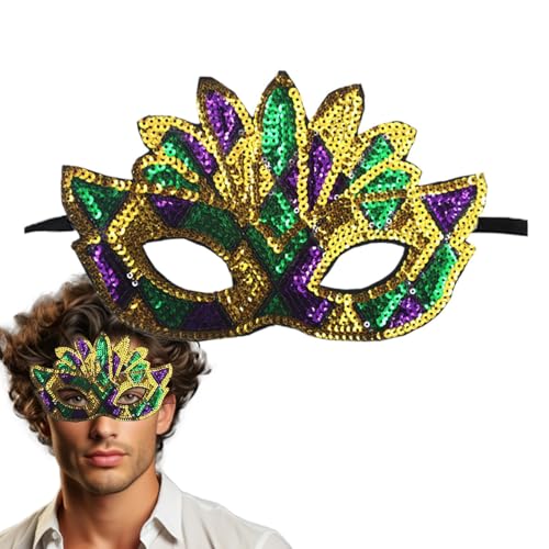 Kostüm-Gesichtsabdeckung, Party-Gesichtsabdeckung für Erwachsene, aus Paillettenstoff mit elastischem Seil, Foto-Requisiten, Foto-Maske, Größe M von Genérico