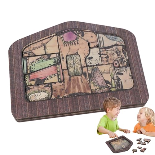 Krippenpuzzle, Jesus-Puzzle, religiöses Holzpuzzle für Kinder, Geburt Jesus, Puzzle, Tischdekoration, Übung, Grifffähigkeit für Kinder von Genérico