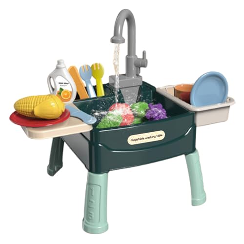 Küchenspüle für Kinder – Mini-Wasserspüle, Play Feat | Interaktives Spielzeug-Set mit Obstgemüse-Zubehör, elektrische Spülmaschine für Kinder Küchenspüle für Kinder – Mini-Wasserspüle, Play Feat | Interaktives Spielzeug-Set mit Obstgemüse-Zubehör, elektrische Spülmaschine für Kinder von Genérico