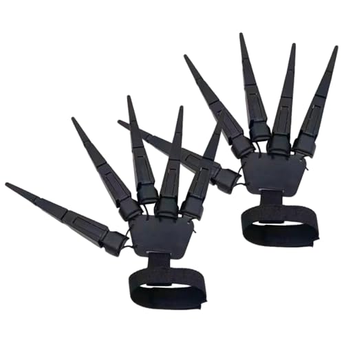 Lange Finger – Cosplay-Fingerverlängerung mit 2 Claws | Hand für Skelettknochen, tragbare Schädelfinger, Halloween-Krallen für Partyzubehör Lange Finger – Cosplay-Fingerverlängerung mit 2 Claws | Hand für Skelettknochen, tragbare Schädelfinger, Halloween-Krallen für Partyzubehör von Genérico