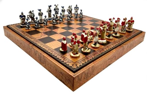 Leatherette Chessboard Ancient Map + Landsknecht Set New von Genérico