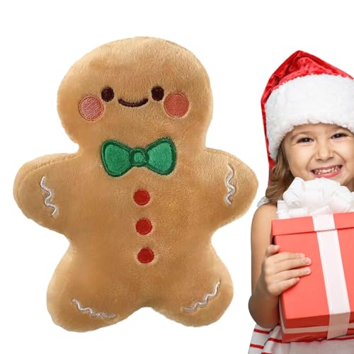 Lebkuchenmann-Plüschtier, Lebkuchenmann-Spielzeug, 20 cm (7,87 Zoll), Frohe Weihnachten, kleines Plüschtier, gefüllte Lebkuchenpuppen für alle von Genérico