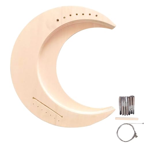 Lyre Harp Holzkette Lyre Harp | Mond in Form einer Harfe | Holz Lyre Harp Beginners Werkzeuge, Lyre Harp Making Supplies für Musikliebhaber, Fertigungswerkzeuge von Genérico