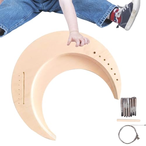 Lyre Harp – Lyre-Hartholz | Harps Lyres Craft | Musik Harfe Lyrs hängende Ornamente | Herstellung aus Holz | Bastelset für tragbare Instrumente für Kinder | Herramie von Genérico