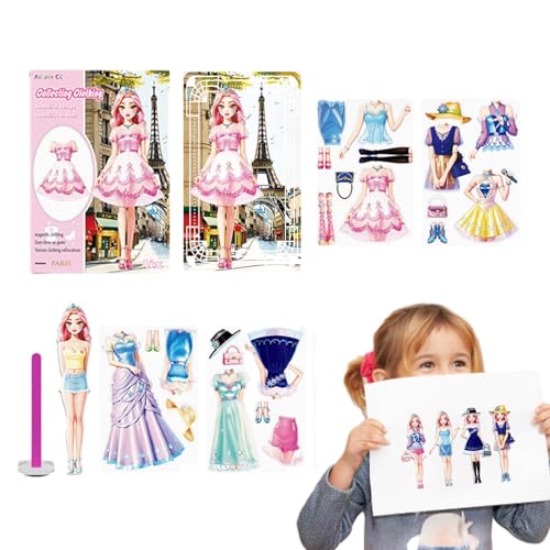 Magnetisches Prinzessinnen-Set – lustige Reiseaktivität für Mädchen mit wiederverwendbaren Magnetpapierpuppen | Kreatives Spiel für Zuhause, Kindergarten und Schule – Spielzeug Magnetisches Prinzessinnen-Set – lustige Reiseaktivität für Mädchen mit wiederverwendbaren Magnetpapierpuppen | Kreatives Spiel für Zuhause, Kindergarten und Schule – Spielzeug von Genérico