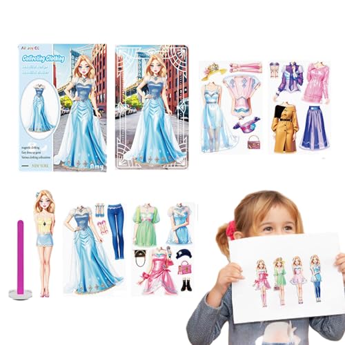 Magnetisches Prinzessinnen-Set – lustige Reiseaktivität für Mädchen mit wiederverwendbaren Magnetpapierpuppen | Kreatives Spiel für Zuhause, Kindergarten und Schule – Spielzeug Magnetisches Prinzessinnen-Set – lustige Reiseaktivität für Mädchen mit wiederverwendbaren Magnetpapierpuppen | Kreatives Spiel für Zuhause, Kindergarten und Schule – Spielzeug von Genérico