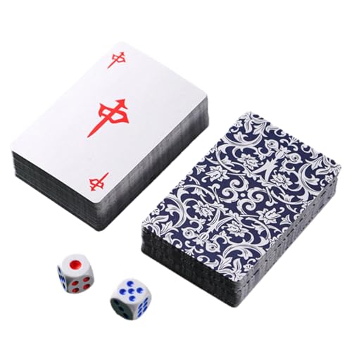 Mahjong Karten – Traditionelles chinesisches Brettspiel | Friedliches chinesisches Brettspiel mit Würfeln, leichtes Papier Mahjongs Card Play für Neujahrsfeier, Spielkarten von Genérico