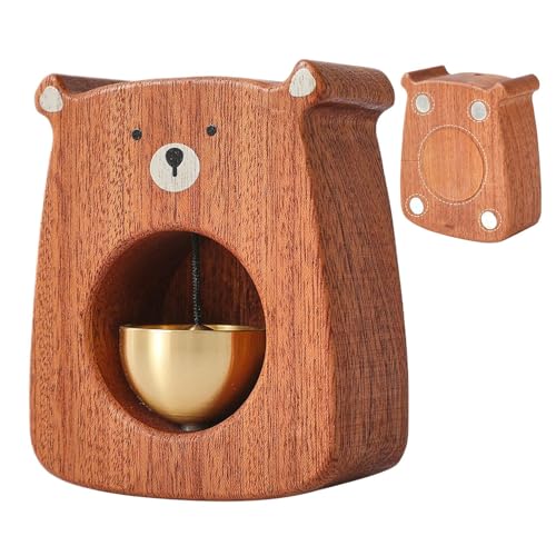 Manuelle Türklingel - entzückende Bären-Klingelfigur aus Holz mit klarem Klang | Tischdekoration, interaktives Spielzeug für Kinder, Mädchen und Jugendliche Manuelle Türklingel - entzückende Bären-Klingelfigur aus Holz mit klarem Klang | Tischdekoration, interaktives Spielzeug für Kinder, Mädchen und Jugendliche von Genérico