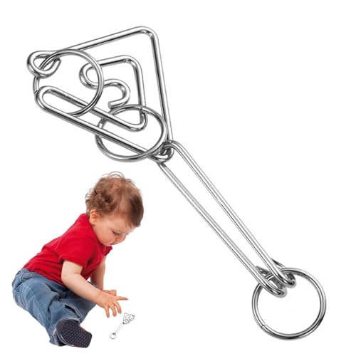 Metall-Puzzlespiel | 8-teiliges Metalldraht-Puzzle-Set – Entriegelungs-Set mit chinesischem Ring für Party Favor Kinder Erwachsene von Genérico