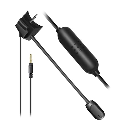 Mikrofonkabel QC35 II - Mikrofonkabel für QC35 für QC 35 II - 35 Kopfhörer Mikrofonkabel mit Lautstärke und Stummsteuerung für PC für Spiele Po von Genérico