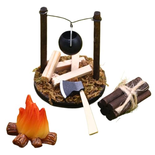 Miniatur Campfogle Puppenhaus, Puppenmöbel, Feuerfiguren, Puppenhausmöbel, Miniatur-Landschaftszubehör, Zubehör für das Haus von Mu von Genérico