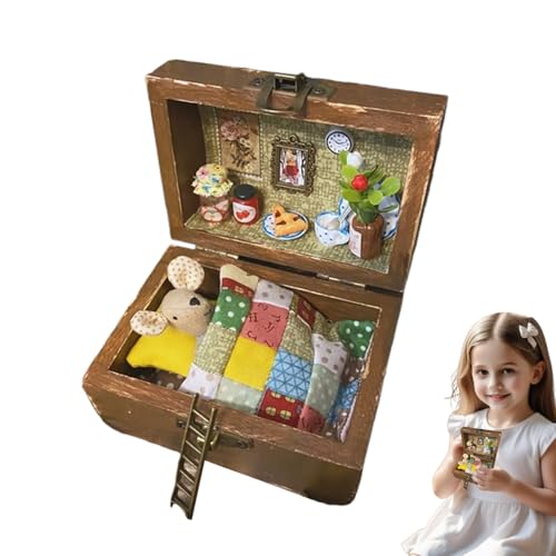 Miniatur-Haus-Kit, hölzerne handgemachte Handwerksszenen, realistische Tierfiguren in Boxen, 3D-Modelldekoration, Miniaturhaus für Erwachsene, Sammlerspielzeug, detaillierte Bühnenhandwerk, 4,72 x Miniatur-Haus-Kit, hölzerne handgemachte Handwerksszenen, realistische Tierfiguren in Boxen, 3D-Modelldekoration, Miniaturhaus für Erwachsene, Sammlerspielzeug, detaillierte Bühnenhandwerk, 4,72 x von Generico