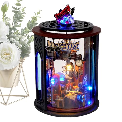Miniatur-Haus-Set, Miniatur Buch, Nook Kit | Miniatur- -Dekoration, Buch-Bücher-Set | Book Nook Miniature Set mit LED-Leuchten, kleines Haus zum Spielen für Kinder, von Genérico