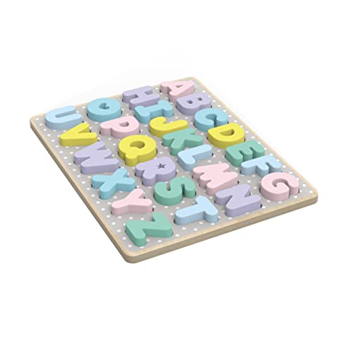 Montessori Alphabet aus Holz, 3+ Jahre, Alphabet für Kinder, Buchstabenpuzzle, Holz, pädagogisches Montessori-Alphabet mit einsteckbaren Buchstaben und Pastellfarben, Didaktisches Spielzeug Montessori Alphabet aus Holz, 3+ Jahre, Alphabet für Kinder, Buchstabenpuzzle, Holz, pädagogisches Montessori-Alphabet mit einsteckbaren Buchstaben und Pastellfarben, Didaktisches Spielzeug von Genérico